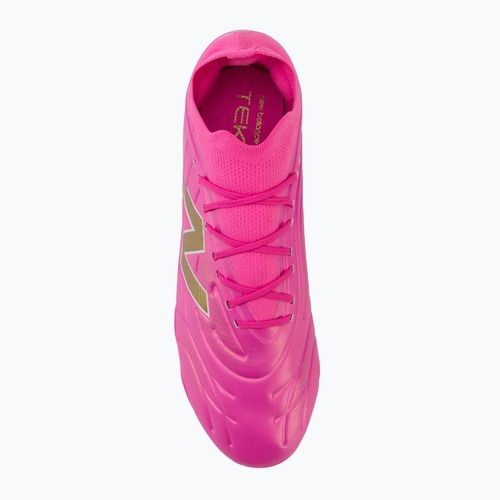 Scarpe da calcio New Balance Tekela Team Low V5 FG pink heat/metallic gold/pink satin