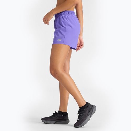 Pantaloncini da corsa da donna New Balance RC 5" electric purple