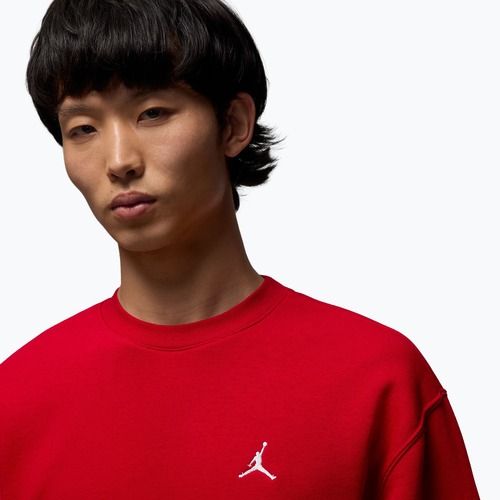 Felpa da uomo  Jordan Brooklyn Fleece Crew gym red/white