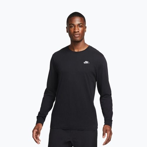 Maglia a maniche lunghe da uomo Nike Sportswear Club black/white