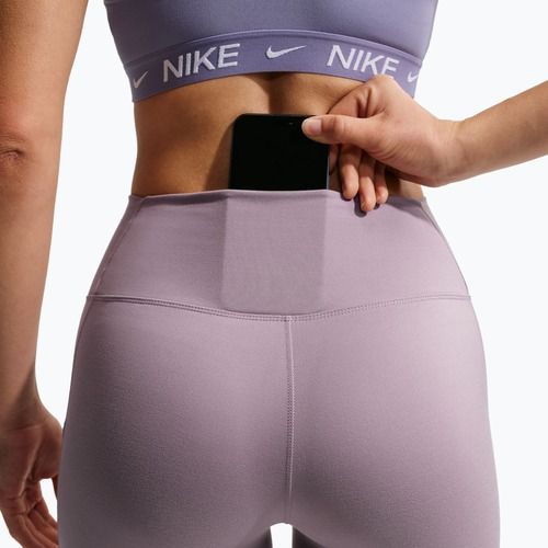 Leggings da allenamento da donna Nike One High-Waisted 7/8 light violet ore/white