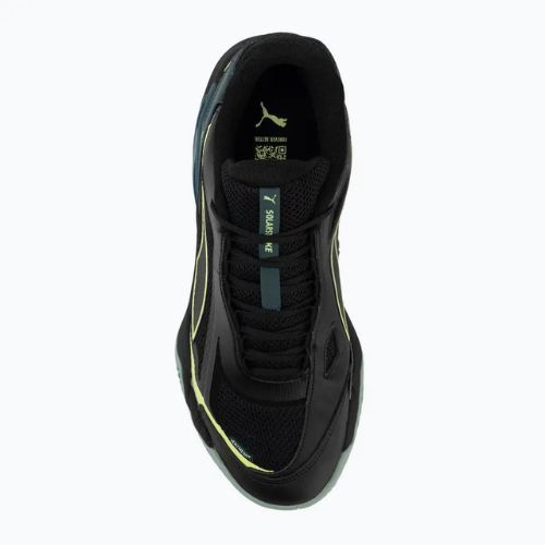 Scarpe da pallamano da uomo PUMA Solarstrike 4 puma black/green terrain/fizzy light