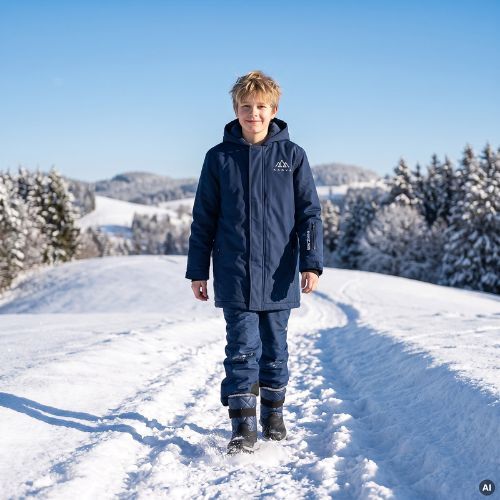 Stivali da neve per bambini KADVA Andes WP JR blu navy