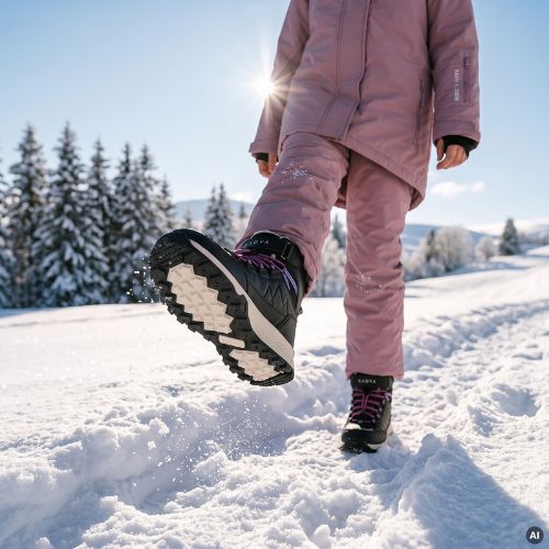 Stivali da neve per bambini KADVA Oriko WP JR neri