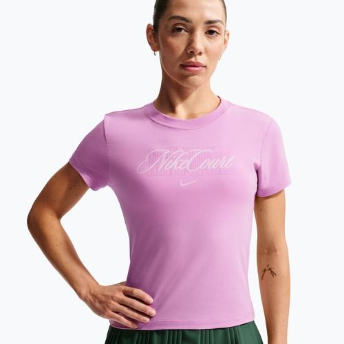 Maglietta da tennis da donna Nike Court Heritage light magenta/pink foam