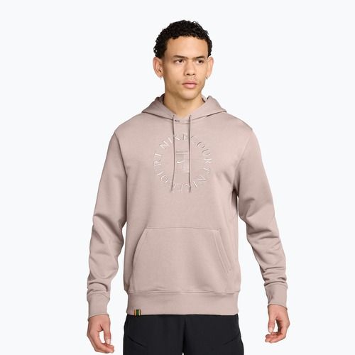 Felpa da tennis da uomo Nike Court Dri-Fit Heritage French Terry Hoodie silt red