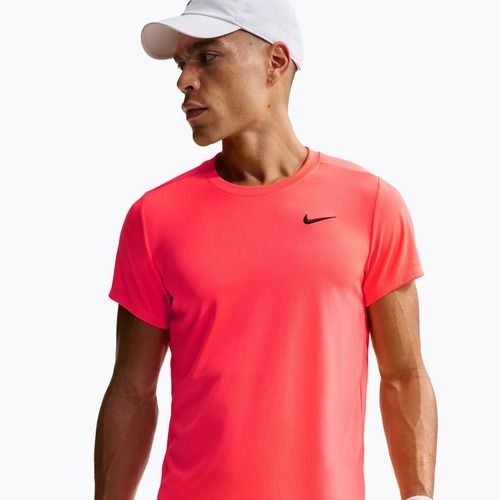 Maglietta da tennis da uomo Nike Court Dri-Fit Victory hot lava/black