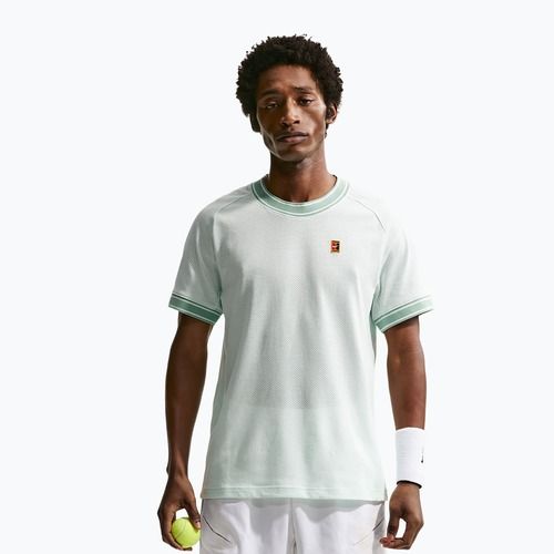 Maglietta da tennis da uomo Nike Court Heritage barely green