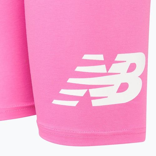 Pantaloncini per bambini New Balance Stacked Logo Cycle pink satin