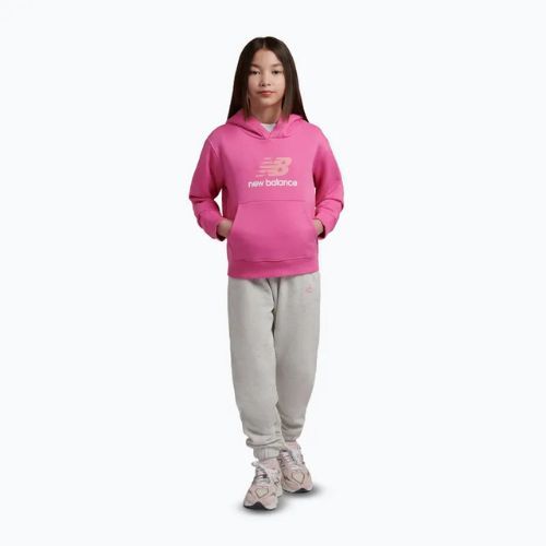 Felpa per bambini New Balance FT Stacked Logo Hoodie pink satin