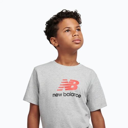 Maglietta per bambini New Balance Jersey Stacked Logo Tee athletic grey heather