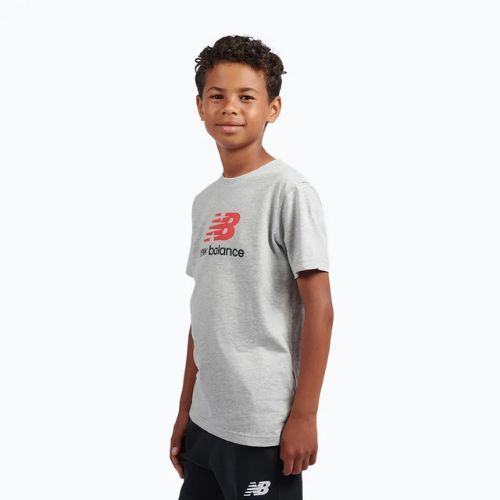 Maglietta per bambini New Balance Jersey Stacked Logo Tee athletic grey heather