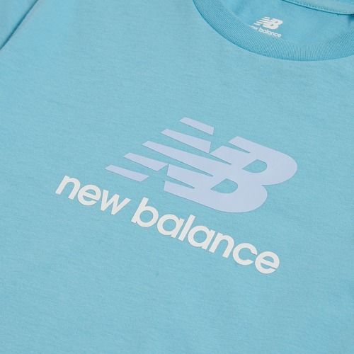 Maglietta per bambini New Balance Jersey Stacked Logo Tee taffy blue