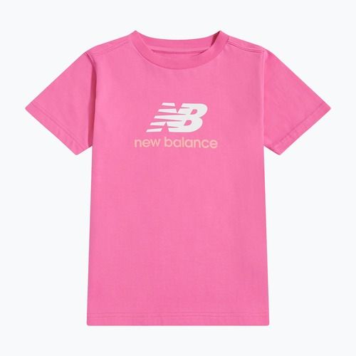 Maglietta per bambini New Balance Jersey Stacked Logo Tee pink satin