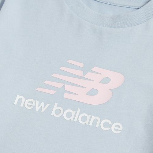 Maglietta per bambini New Balance Jersey Stacked Logo Tee oxford blue