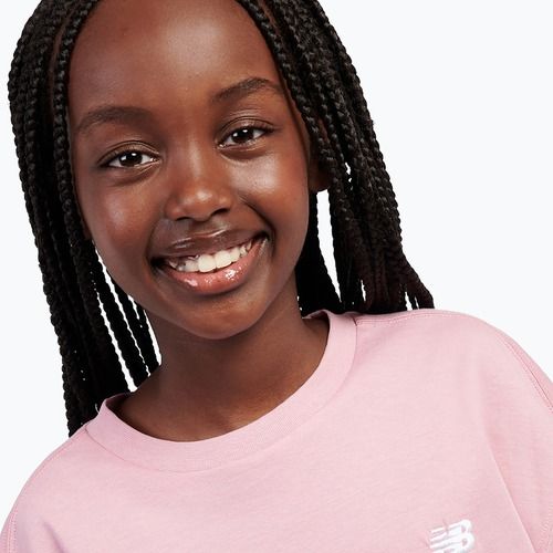 Maglietta per bambini New Balance Jersey Small Logo Tee pink taffy