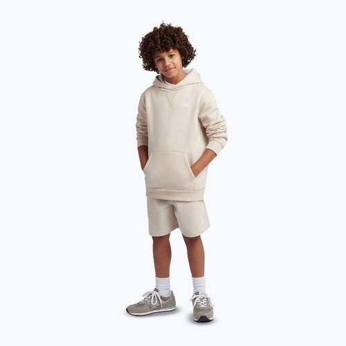 Felpa per bambini New Balance French Terry Small Logo Hoodie timberwolf
