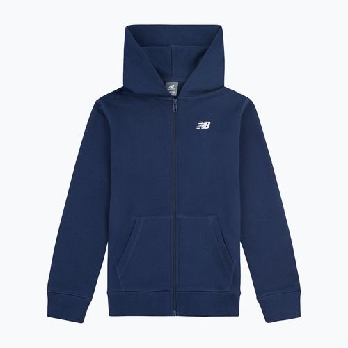 Felpa per bambini New Balance French Terry Small Logo Full Zip Hoodie nb navy