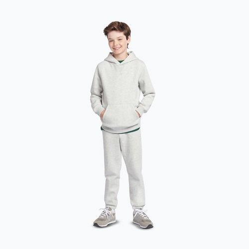 Felpa per bambini New Balance Brush Back Small Logo Hoodie ash heather