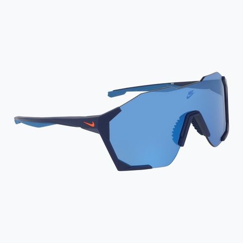 Occhiali da sole Nike Charged Shield matte blue void/blue mirror