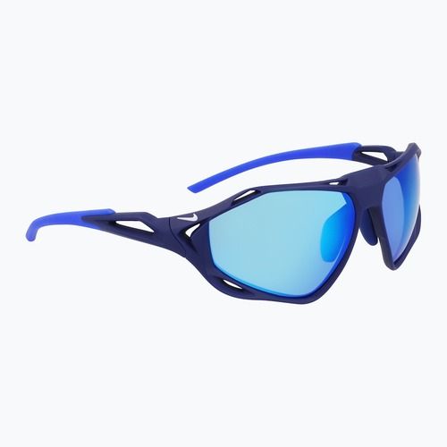 Occhiali da sole Nike Zeus Rise matte void blue/blue mirror