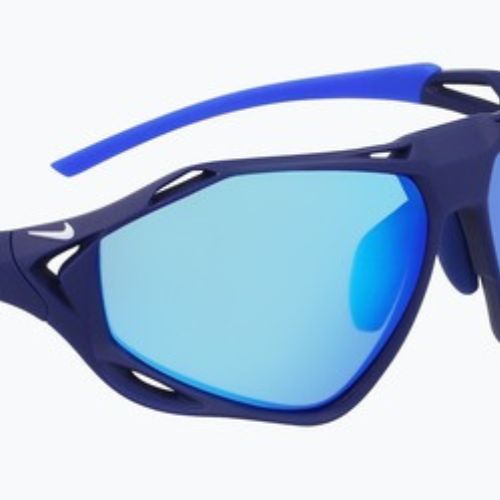 Occhiali da sole Nike Zeus Rise matte void blue/blue mirror