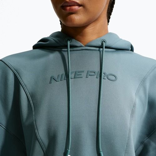 Felpa da allenamento da donna Nike Pro Therma-Fit Hoodie mineral slate/white