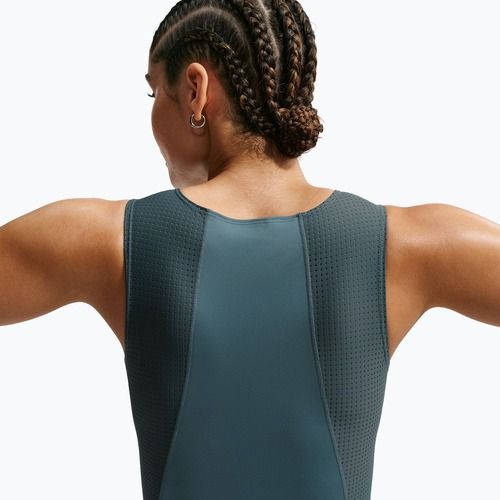 Maglietta da allenamento da donna Nike Pro Dri-Fit mineral slate/faded spruce/white