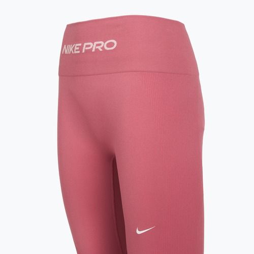 Leggings da donna Nike Pro Seamless rosa peonia/bianco