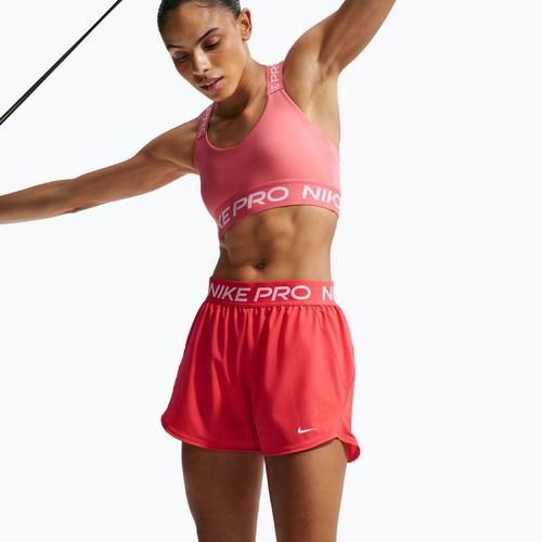 Pantaloncini da allenamento da donna Nike Pro 2in1 light crimson/white
