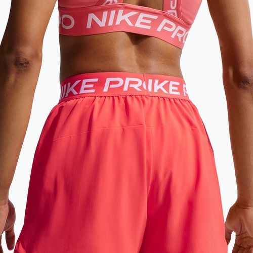 Pantaloncini da allenamento da donna Nike Pro 2in1 light crimson/white