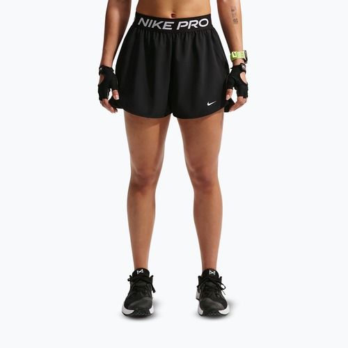 Pantaloncini da allenamento da donna Nike Pro 2in1 black/white