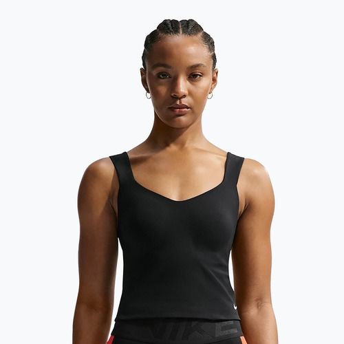 Maglietta da allenamento da donna Nike Pro Sculpt Medium Support Padded Tank black/white