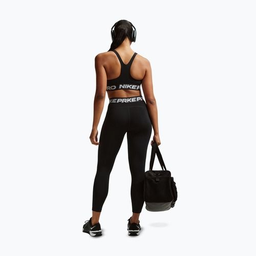 Reggiseno sportivo Nike Pro Light Support Non Padded black/white/metallic silver