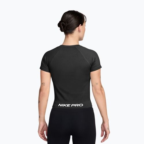 Maglietta da allenamento da donna Nike Pro Seamless Dri-Fit black/white