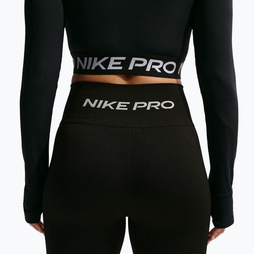 Pantaloncini da allenamento da donna Nike Pro Seamless High Waisted Biker 5" black/white