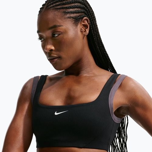 Reggiseno sportivo Nike One Light Support black/thunder grey/white