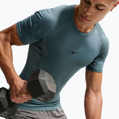 Maglietta da allenamento da uomo Nike Pro Dri-Fit Tight Fitness mineral slate/black