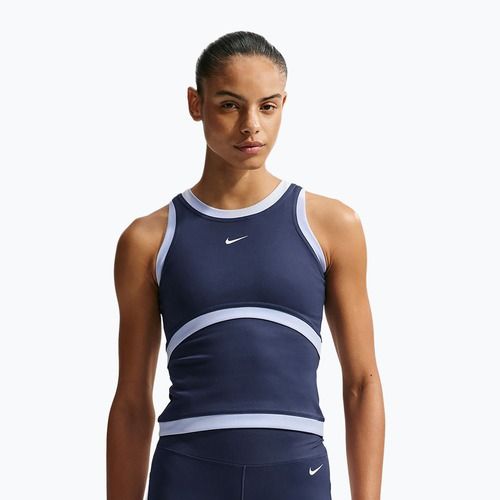 Maglietta da allenamento da donna Nike One Dri-Fit midnight navy/hydrogen blue/white