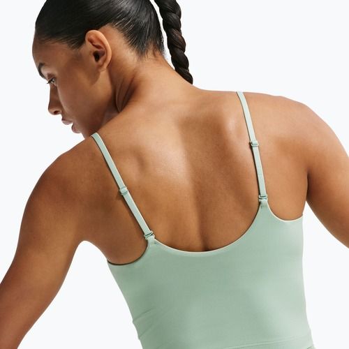Maglietta da allenamento donna Nike One Medium Support steam/white