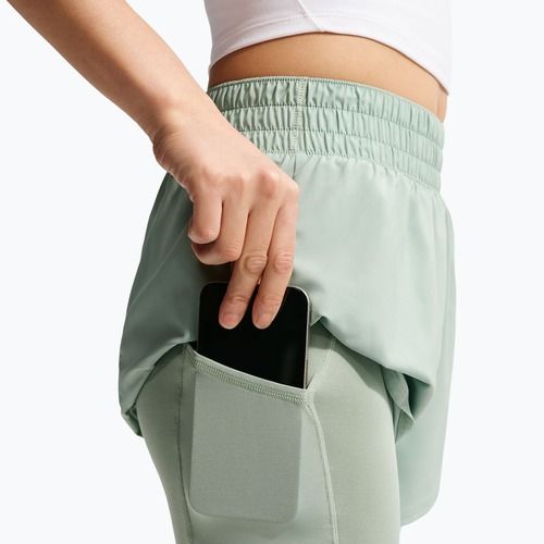 Pantaloncini da donna Nike One Dri-Fit High-Waisted 3" 2In1 steam/white