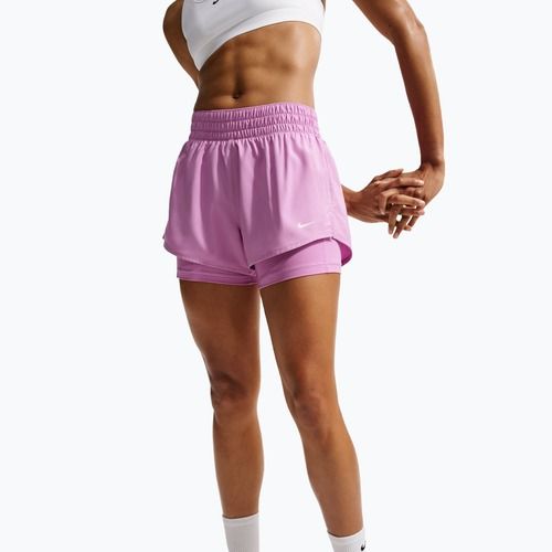 Pantaloncini da corsa da uomo Nike One Dri-FIT 2IN1 light magenta/white