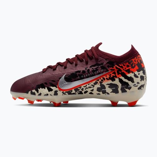 Scarpe da calcio per bambini Nike United Jr. Mercurial Vapor 16 Pro FG burgundy crush/metallic silver
