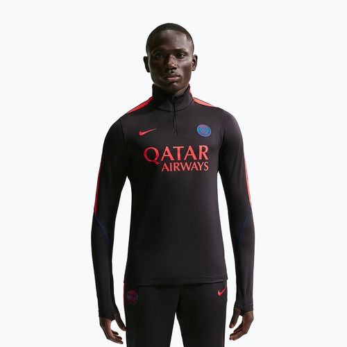 Felpa da calcio da uomo Nike Paris Saint-Germain Strike Dri-Fit Soccer Knit Drill Top black/global red/global red