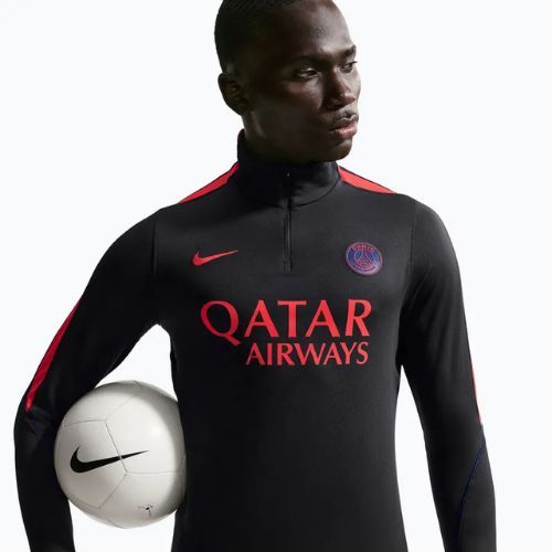 Felpa da calcio da uomo Nike Paris Saint-Germain Strike Dri-Fit Soccer Knit Drill Top black/global red/global red