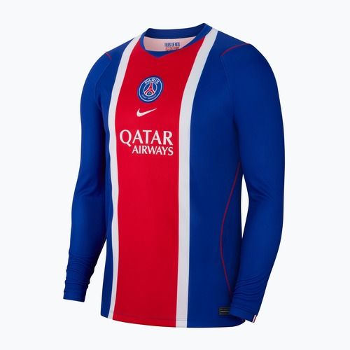 Maglia a maniche lunghe da calcio da uomo Nike Paris Saint-Germain Dri-Fit Stadium Home old royal/white/university red/white