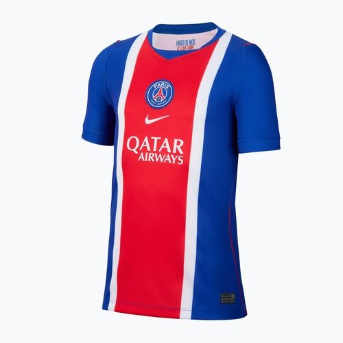 Maglietta da calcio per bambini Nike Paris Saint-Germain Dri-Fit Stadium Home old royal/white/university red/white