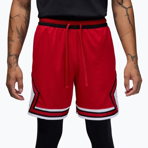 Pantaloncini da basket da uomo Nike Jordan Mesh Diamond 4" gym red/white/black