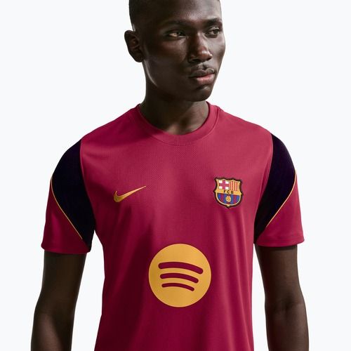 Maglietta da calcio da uomo Nike FC Barcelona Strike Soccer Dri-Fit noble red/blackened blue/mineral yellow