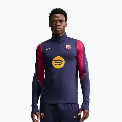 Felpa da calcio da uomo Nike FC Barcelona Strike Soccer Drill Top blackened blue/mineral yellow